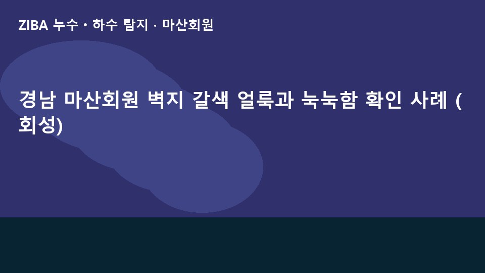 경남 마산회원 벽지 갈색 얼룩과 눅눅함 확인 사례 (회성)